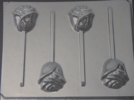 529 Rose Chocolate or Hard Candy Lollipop Mold